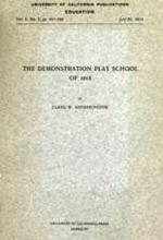 The Demonstration Play School of 1913