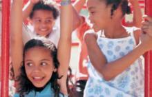 group of children laughing